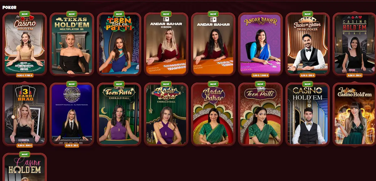Live Poker v Magius Casino – Casino Hold'em a Three Card Poker od Evolution Gaming