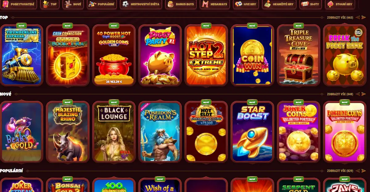 Výherní automaty Magius Casino – sloty od Pragmatic Play a Play'n GO